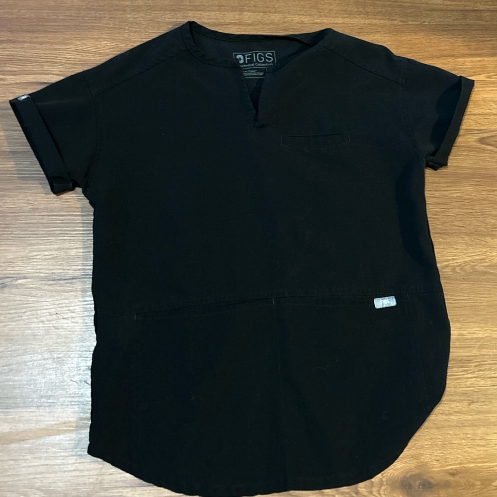 Figs Black XXS Catarina™ Three-Pocket Scrub Top Used